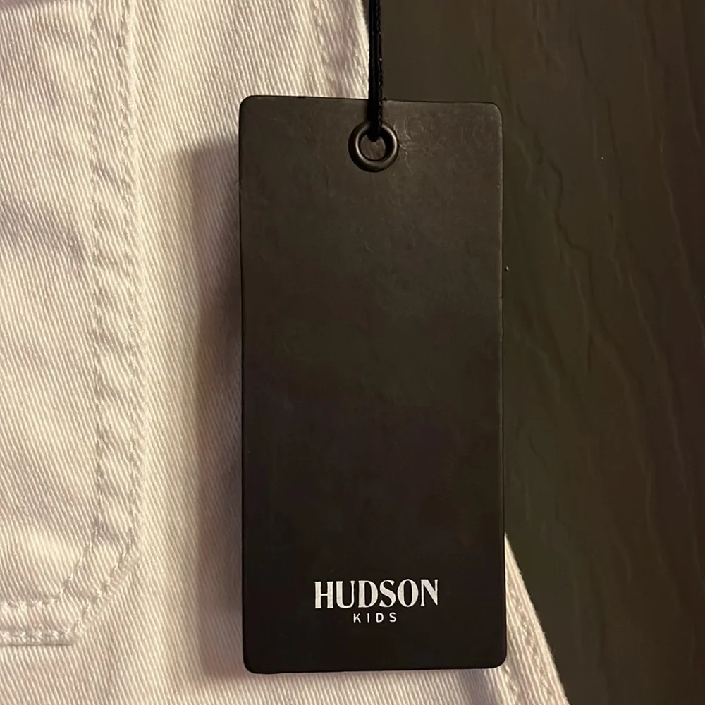 Hudson kids size 10 white shortalls. New with tags. - Picture 2 of 7